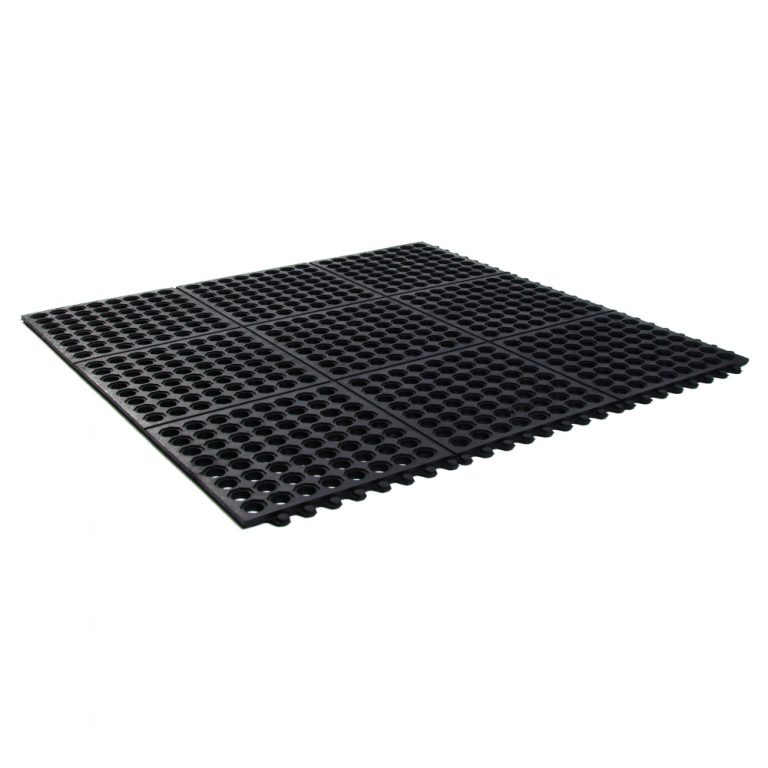 Hollow Rubber Wash Mats (Black) Equifloor UK