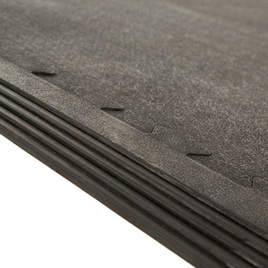 Rubber Stable Mat Side Ramp 100cm Black - Equifloor UK