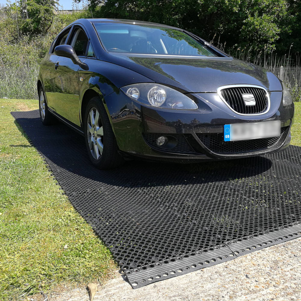 ParkMat™ Grass Protection Parking Mat 50cm (Black) - Equifloor UK